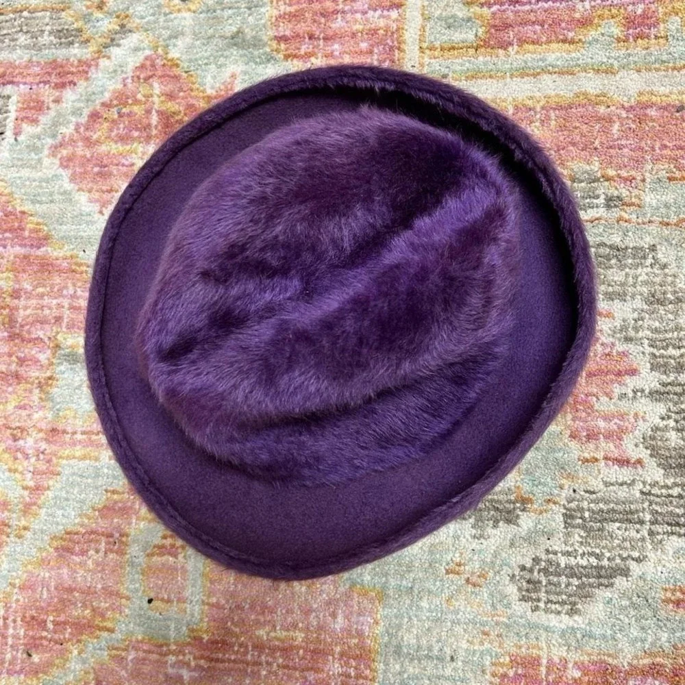 Vintage Rochelle Originals‎ Purple Fur Hat